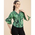 thumbnail image 3 of Moomaya Short Sleeve V Neck Printed Cotton Top - Women's Casual Cotton Top, 3 of 9