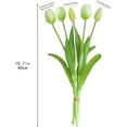 thumbnail image 2 of 10 PCS Artificial Tulip Flowers Real Touch Tulips Artificial Plastic Flower Fake Bouquet Table Arrangements Gift for Home Office Party Wedding Birthday Garden Store Decoration (White), 2 of 18