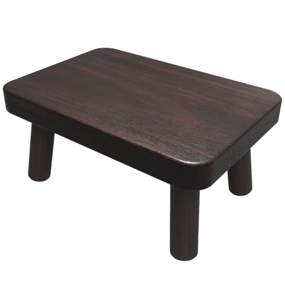 MEHOOM Wooden Step Stool for Adults and Kids, Heavy Duty Foot Stool with 500 lbs Capacity, Non-Slip Step Stool for Bedroom, Kitchen, Bathroom (Rustic Brown)