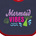 thumbnail image 4 of Inktastic Mermaid Vibes with Tail and Seashell Girls Baby Bib, 4 of 4