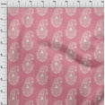 thumbnail image 4 of oneOone Georgette Viscose Pink2 Fabric Asian Paisley Fabric For Sewing Printed Craft Fabric By The Yard 42 Inch Wide, 4 of 5