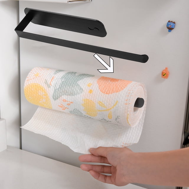 Magnetic Refrigerator Paper Towel Rack Metal Storage Rack Iron For Kitchen Refrigerator