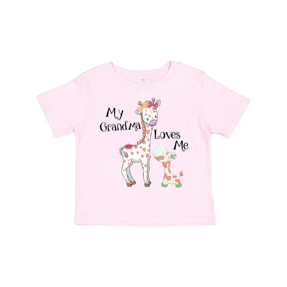 Inktastic My Grandma Loves Me Giraffe Boys or Girls Toddler T-Shirt