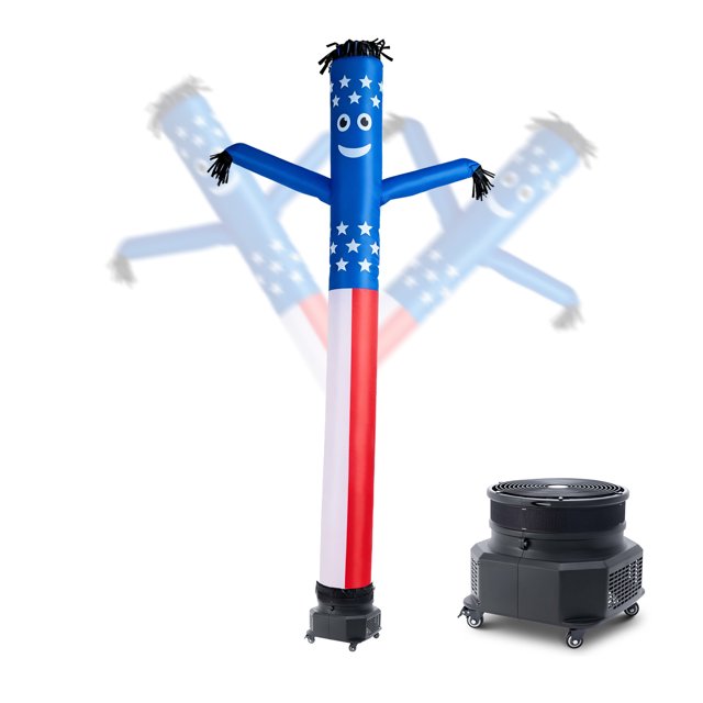 VEVOR Inflatable Tube Man with Blower, 10 ft Tall, Wacky Waving Wind Flying Inflatable Dancing Tube Guy with 3/4 HP IPX3 Waterproof Blower Fan