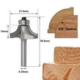 thumbnail image 3 of Ensemble de 4 Bits de Routeur Ronds sur Bordure, Coin Tige 1/4 Pouce Ensemble de Bits de Routeur pour Perles Outils de Coupe de Menuiserie, 1/4 Pouces, 3/8 Pouces, 7/16 Pouces, 1/2 Pouces Rangée (Argent), 3 of 8