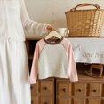 thumbnail image 5 of Child Girls Long Sleeve Shirts Soft & Cozy Pullover Tee Color Block Shirts for Girls Daily School Cute Tops Girls Shirts Size 3-4T, 5 of 7