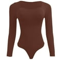 thumbnail image 5 of FYDUU Shapewear Bodysuits For Women Tummy Control Body Suits Seamless Body Shaper Long Sleeve Square Neck Bodysuits Going Out Tops Full Body Suits, 5 of 7