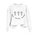 thumbnail image 2 of Fanxing Women's Crewneck Sweatshirts Casual Long Sleeve Thanksgiving Letter Print Pullover Tops White 2XL, 2 of 7