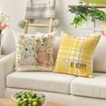 thumbnail image 5 of 4Pcs Easter Rabbit Flower Be Hoppy Yellow Throw Pillow Cover, Polka Dot Bird Be Kind Cushion Case Decoration for Sofa Couch, 5 of 7