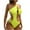00 # Yellow, variant on REORIAFEE Women's Swimwear Bikini Beachwear Resort Wear Bikinis One Piece Hollow Out Push Up Bikini Pad Swimwear Beachwear Black L