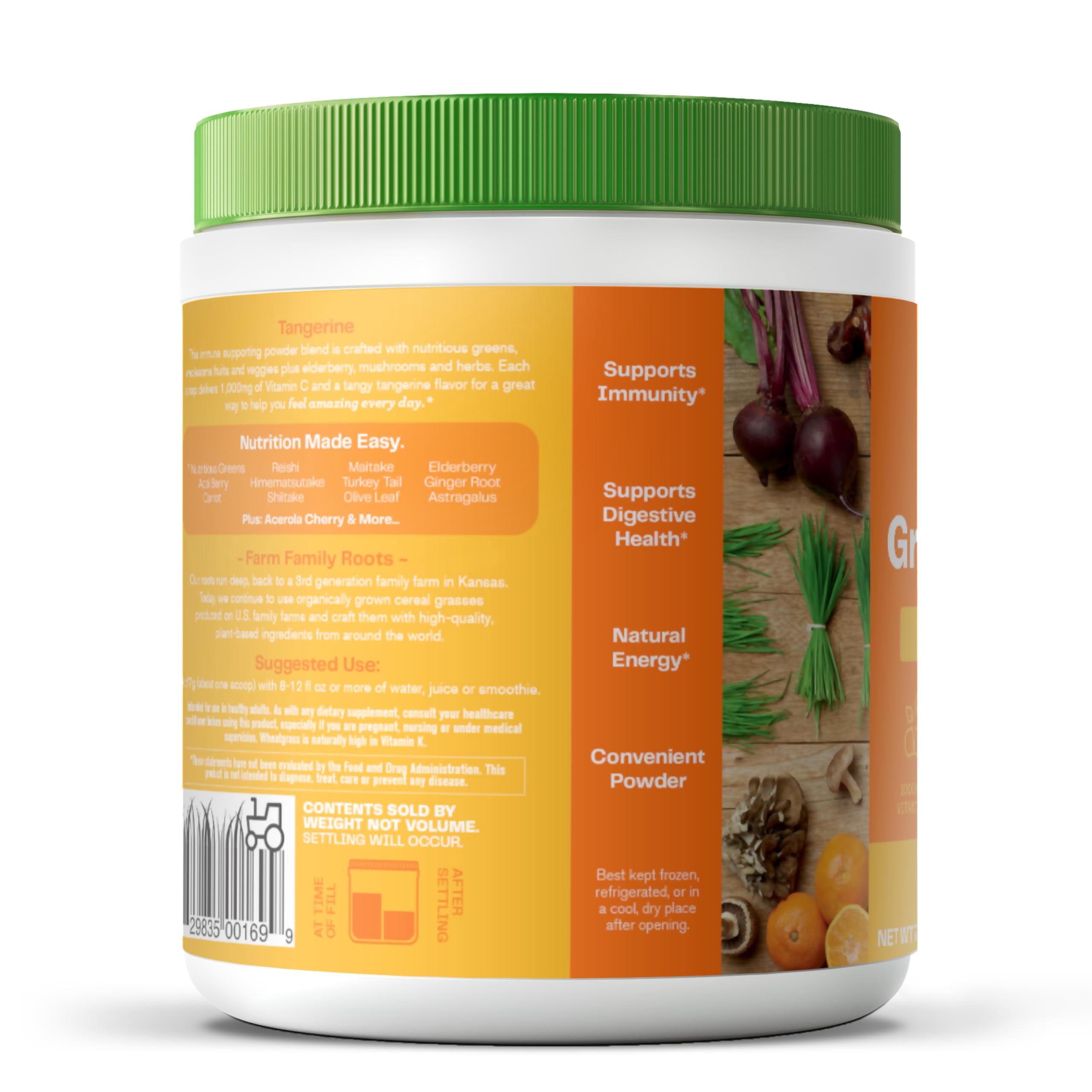 Amazing Grass, Greens Blend Immunity, Immunity, Tangerine, 7.4 oz, 30 Servings