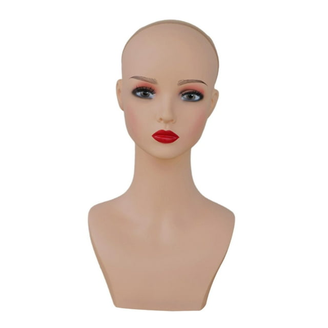 Xuanheng Female Mannequin Head Manikin Head Bust Versatile Display Prop Tabletop Display Style A