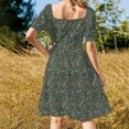 thumbnail image 3 of Glowy bosque forest floral pattern Sleeveless Dress Women dresses summer womans clothing, 3 of 6