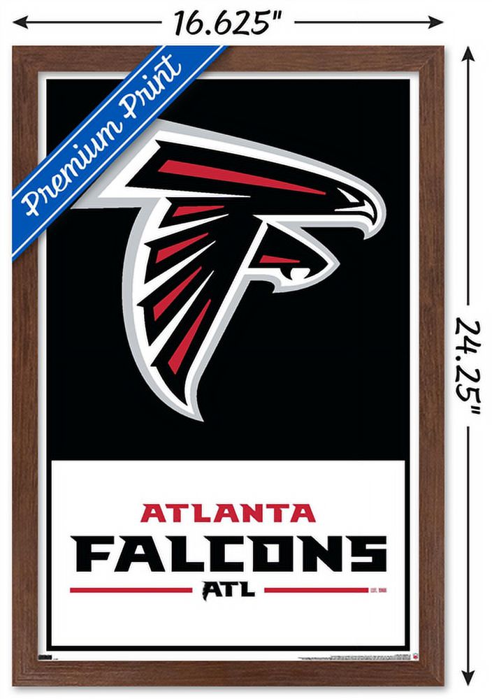 NFL Atlanta Falcons - Logo 21 Wall Poster, 14.725" x 22.375", Framed