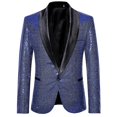 thumbnail image 1 of Men's Fashion Sequin Casual Blazer Wediing Celebration Suit JacketM, 1 of 3