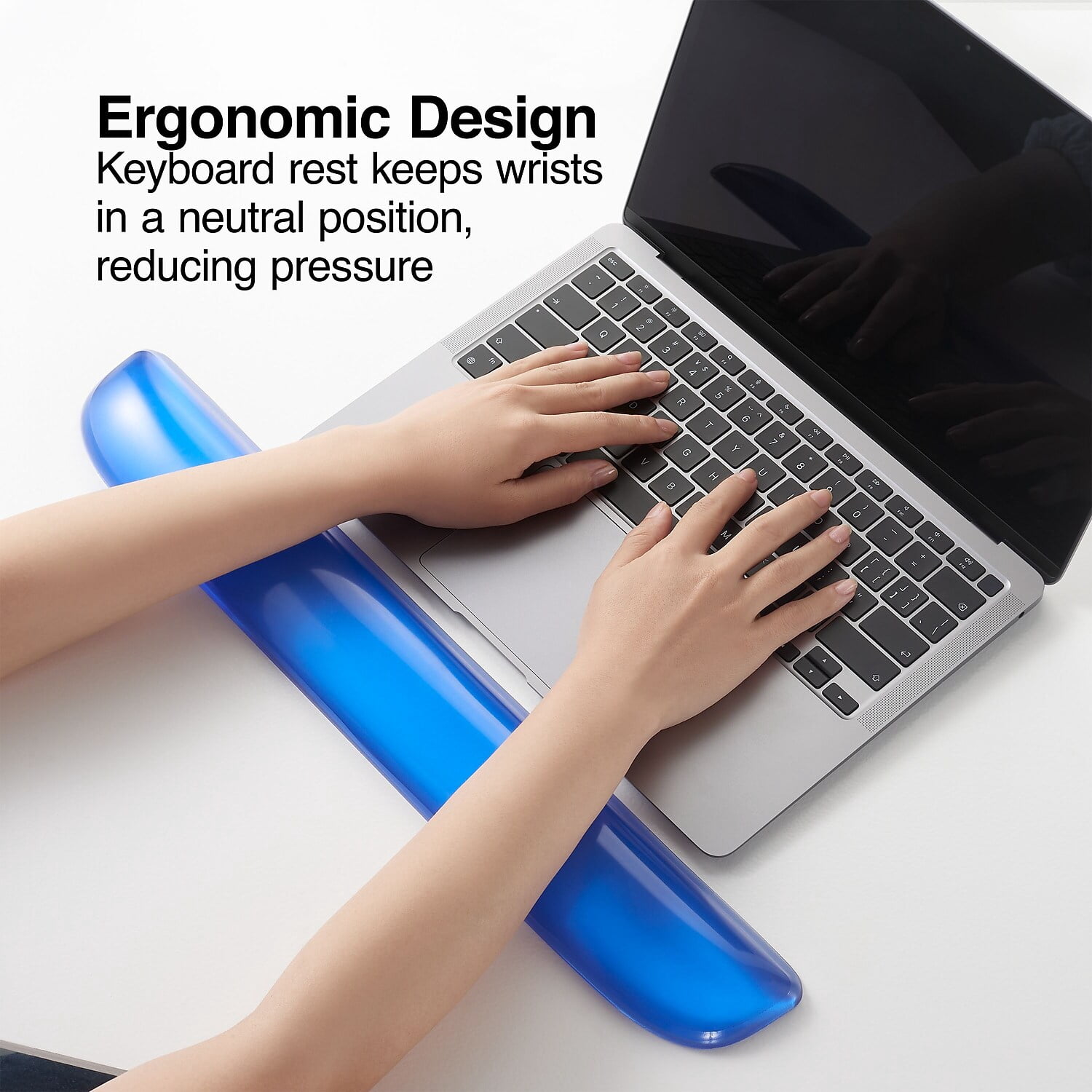 Staples Gel Wrist Rest Blue Crystal (79038) ST61806
