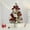 D+Light, variant on 11.8 Inch Pre Lit Mini Tabletop Christmas Tree with Ornaments, Snow Flocked Artificial Christmas Tree with Cowbells Berries Velvet Bow Pine Cones, Desktop Holiday Decor for Home Office