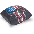 thumbnail image 5 of GZHJMY Halloween Military Grunge Skull Patriotic Throw Pillow Covers Day of The Dead Pillowcase Sofa Decor Back Cushion Case 2 Pack Holiday Trick or Treat Gift 18" × 18", 5 of 5