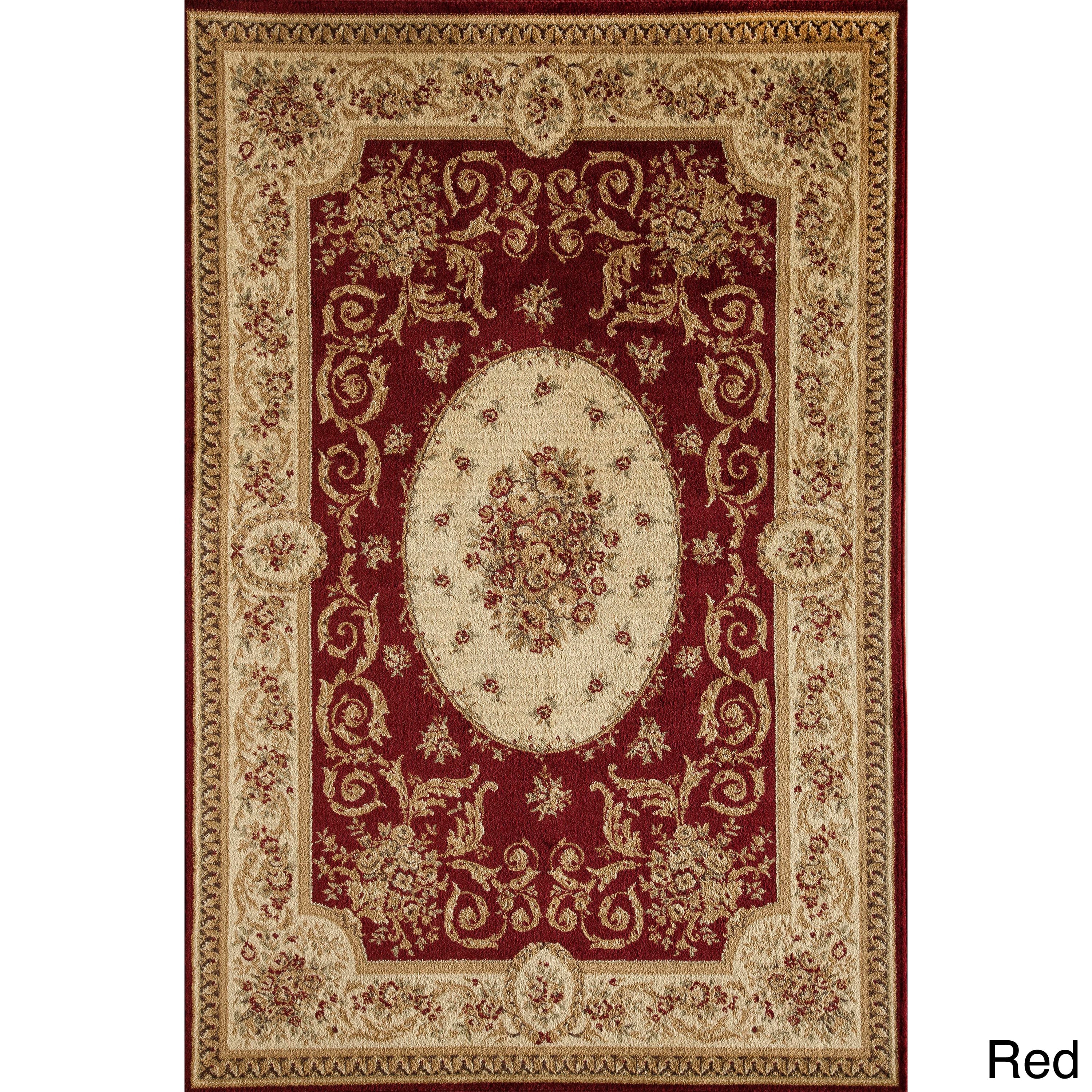 Rugs America Sorrento Collection Medallion Red 4277RED Traditional
