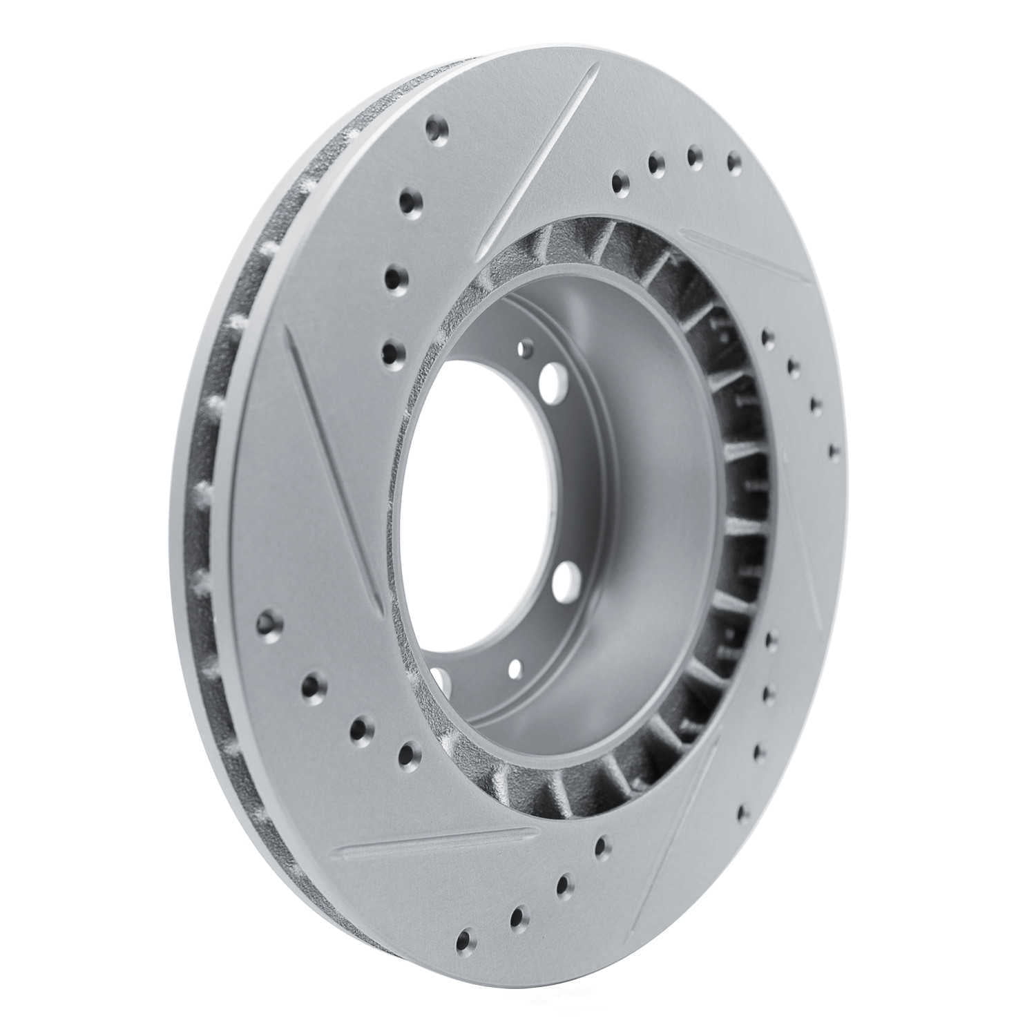Dynamic Friction Company 631-02019R DFC Brake Rotor - Drilled And Slotted - Silver