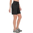 thumbnail image 4 of Mapamyumco Womens Hiking Cargo Shorts, Quick Dry 9 Inch Cargo Shorts Women for Golf Hiking Travel, Stretch Lightweight with 9 Pockets Black XS, 4 of 6