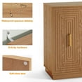 thumbnail image 6 of May in Color 60" Large Buffet Cabinet with Storage, Wood Fluted Sideboard with Doors and Adjustable Shelves, for Kitchen, Dining Room, Living Room, Oak, 6 of 8