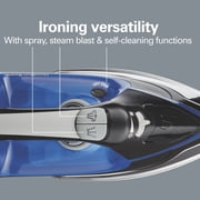 Hamilton Beach Clothing Iron, Steam Iron for Clothes with Stainless Steel Soleplate & Retractable Cord, Black