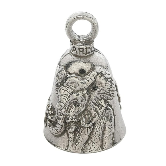 Guardian Bell Elephant Good Luck Bell W/Keyring & Black Velvet Gift Bag | Motorcycle Bell | Lead-Free Pewter | Good Luck Gift To Friends & Family | Bike Bell | Made In Usa