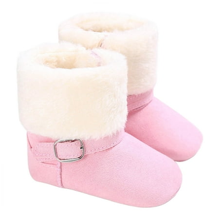 

HEVIRGO Winter Unisex 0-1 Year Old Baby Toddler High-top Warm Soft-soled Snow Boots