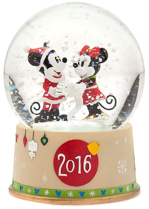 Vel verfrommeld visie Disney 2016 Mickey Mouse & Minnie Mouse Snowglobe Snow Globe - Walmart.com
