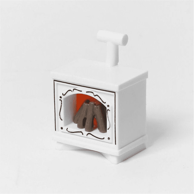 LED Glowing Fireplace Model Winter Holiday Gift Mini Lit Fireplace Miniature Landscape Ornament