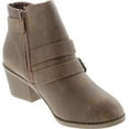 thumbnail image 7 of Forever Link Eury-4 Women's Fashion Round Toe Buckles Zipper Low Heel Ankle Booties Shoes, 7 of 7
