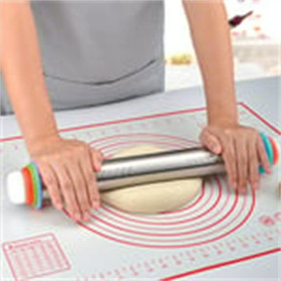 17 Inch Adjustable Stainless Steel Rolling Pin | Ergonomic Handle | Multiple Thickness Settings | Non-Stick Surface | Lightweight Durable Dough Roller for Pizza, Cookies & Baking | Home Kitchen Tool