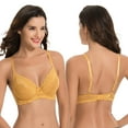 thumbnail image 3 of Curve Muse Semi-Sheer Balconette Underwire Lace Bra and Scalloped Hems (3 Pack)-SAGE,GOLD,BLUSH-46DD, 3 of 7