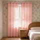 thumbnail image 4 of Cortinas transparentes con estampado de mariposas doradas | Cenefa rosa semitransparente para cocina, dormitorio y baño | Poliéster que filtra la luz | 99 x 130 cm, 4 of 7