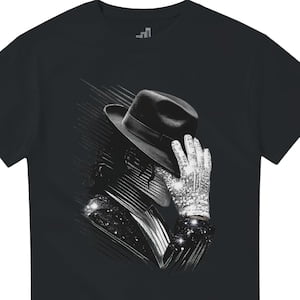King Of Pop Shirt Retro 80s Dance Icon Tee Moonwalk Legend Top Vintage Pop Star Graphic Classic Music Fan Gift Fedora Graphic