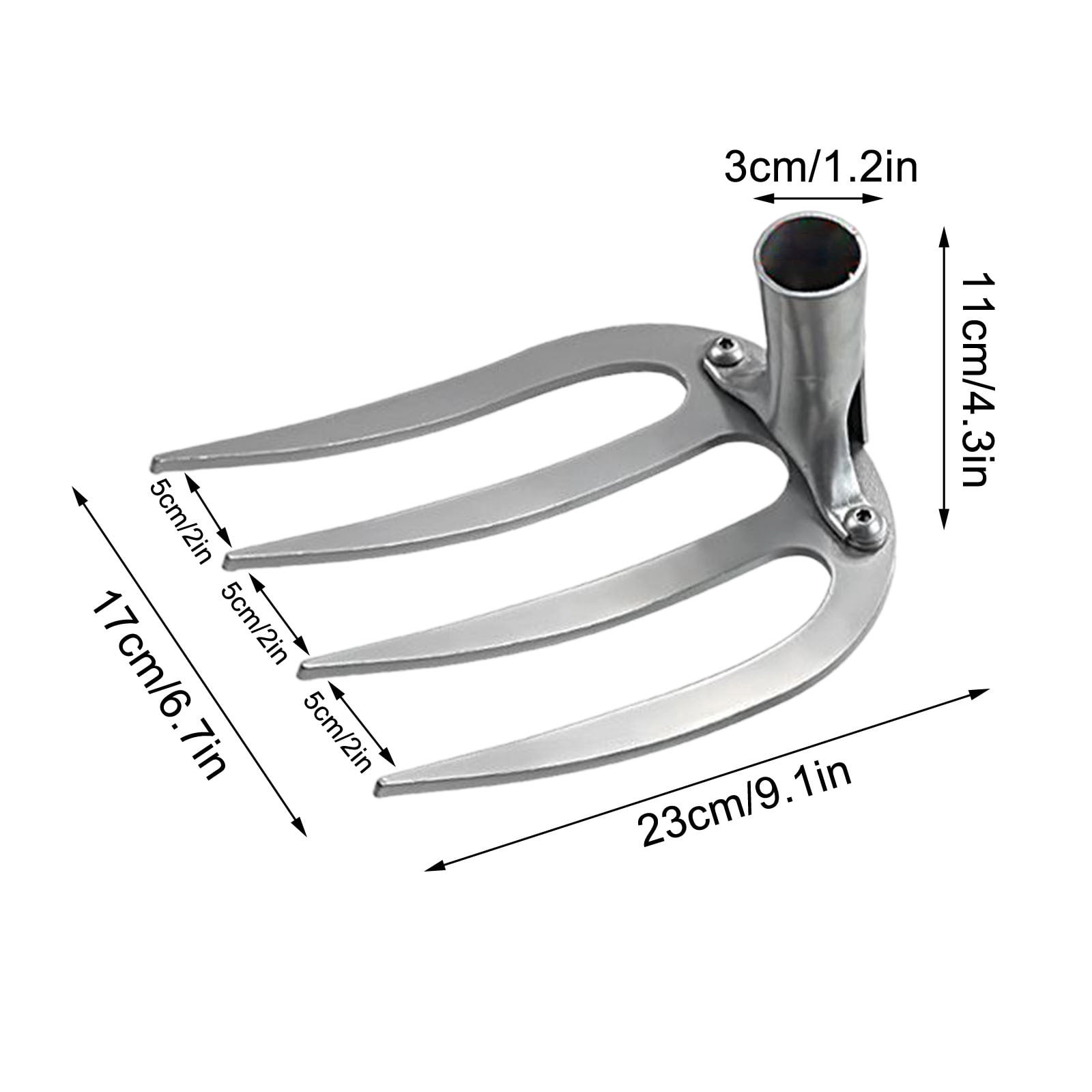 Msgweeeg Garden Hoe Hand Tools Garden Rake Four-tooth All Steel Iron Tillering Nail Thickening Scarifying Vegetable Cultivation Weeding Tools Agricultural Tools
