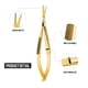 thumbnail image 3 of Tijeras Hicarer de Acero Inoxidable de 12 cm con Punta Curva Dorada, 3 of 7