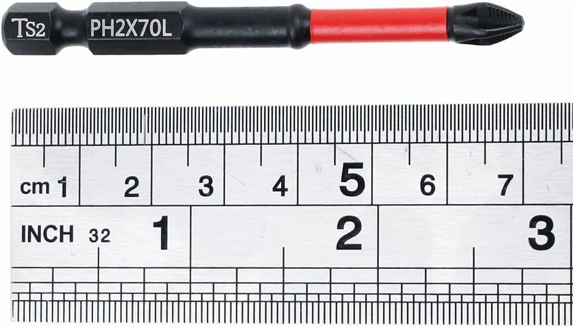 FRKSMD-10 Pack Phillips PH2 Magnetic Anti Slip Screwdriver Bit Set 2-3/4" L TS2 Anti-Slip Long Drill Bits Impact Driver Bits