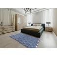 thumbnail image 4 of Ahgly Company Indoor Square Mid-Century Modern Azure Blue Oriental Area Rugs, 4' Square, 4 of 6
