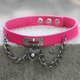 thumbnail image 5 of Minnieouse Punk PU cuero gargantilla cadena colgante corazón collares mujeres niñas gargantilla señora regalo joyería Ropa, zapatos y accesorios Miscelánea Rosa roja Minnieouse PS11278-14, 5 of 6