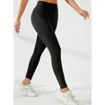 thumbnail image 2 of Women's Side Mesh High Waist Yoga Pants With Pockets Leggings for Women Tummy Control Workout Ankle Length Pants Casual Style, 2 of 10