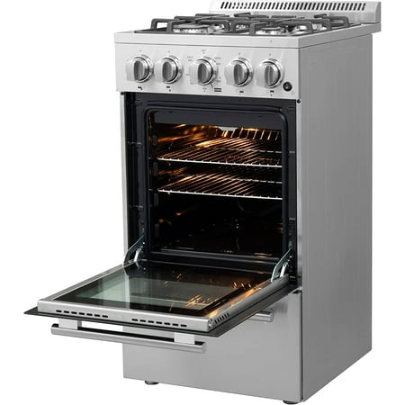 Forno Appliances - Lamazze Alta Qualita 2.05 Cu. Ft. Freestanding Gas Range with LP Conversion Kit - Silver