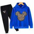 thumbnail image 1 of Conjunto de 2 uds de sudaderas con capucha con estampado de Mickey y Minnie Mouse de Disney de dibujos animados, conjunto de ropa para niñas pequeñas, chándal para niños de 1 a 16 años, Suit130CM Gao Jinjia LED, 1 of 2