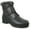 Black, variant on kozi Canada Ice Brake Women Waterproof Winter Snow Bootie NEIVA-2 Fur Lined Hook-and-Loop Black