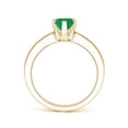 thumbnail image 2 of ANGARA Natural Tapered Shank Oval Solitaire 1.1 ct Emerald Ring in 14K Yellow Gold for Women (Size-8x6mm) | May Birthstone, Birthday, Anniversary, Jewelry Gift for Women | Natural Emerald Ring, 2 of 9