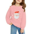 thumbnail image 5 of XIYNBAOK Funny Christmas T Shirt Long Sleeve Christmas Shirts Christmas Hawaiian Shirts Tops Clean Girl Clothes Boy Clothes Size 6 Teenager Clothes, Pink 5-6 Years, 5 of 8