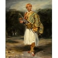 thumbnail image 2 of Delacroix, After Eugene 26x31 Black Ornate Wood Framed with Double Matting Museum Art Print Titled - Count Demetrius de Palatiano in Suliot Costume, 2 of 4