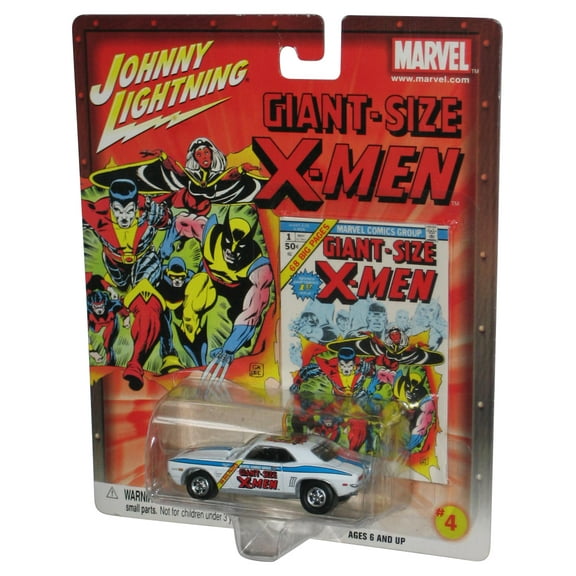Johnny Lightning Marvel Giant-Size X-Men White Chevy Camaro RS/SS Toy Car #4
