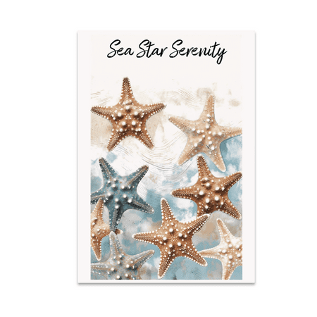 Sea Star Serenity Coastal Calm Marine Wall Art - Beach Home Decor - 13x19 Poster Print